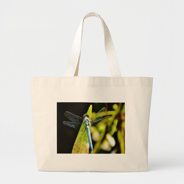 Grand Tote Bag Dragonfly bleu clair (Devant)
