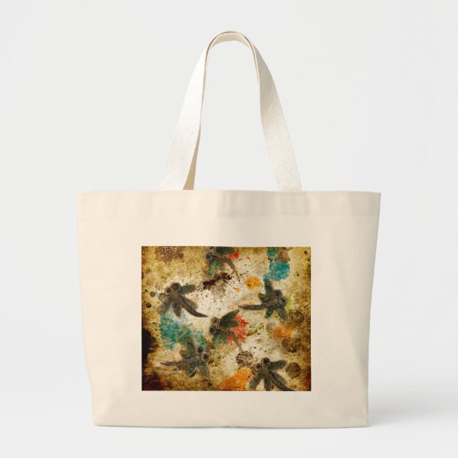 Grand Tote Bag Dragonfly Flit Rustic Splash (Devant)