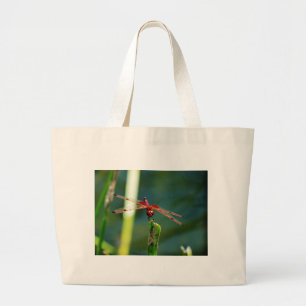 Grand Tote Bag Dragonfly frontale rouge et noire