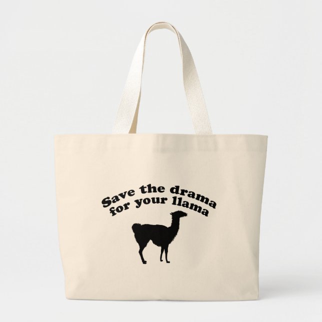 Grand Tote Bag Drama Llama (Devant)