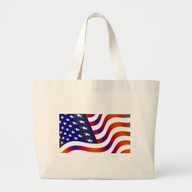 Grand Tote Bag Drapeau américain (Devant)