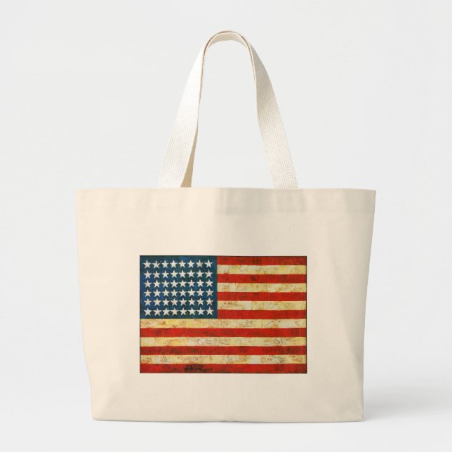 Grand Tote Bag drapeau américain (Devant)