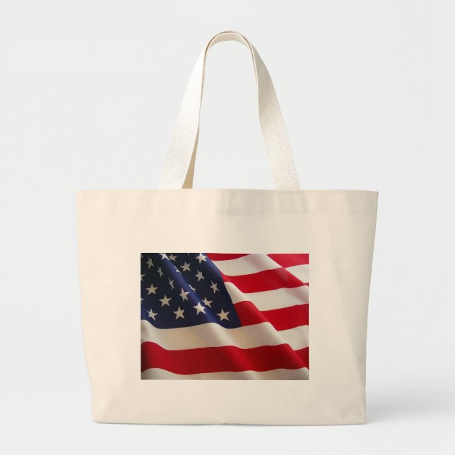 Grand Tote Bag Drapeau américain (Devant)