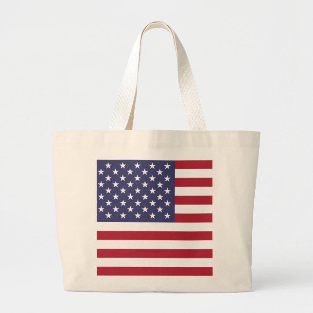Grand Tote Bag Drapeau américain américain (Devant)