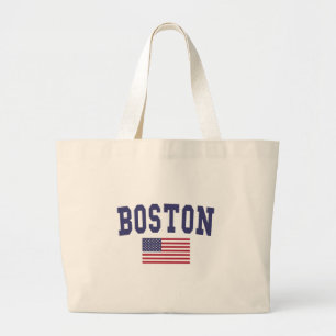 Grand Tote Bag Drapeau américain de Boston