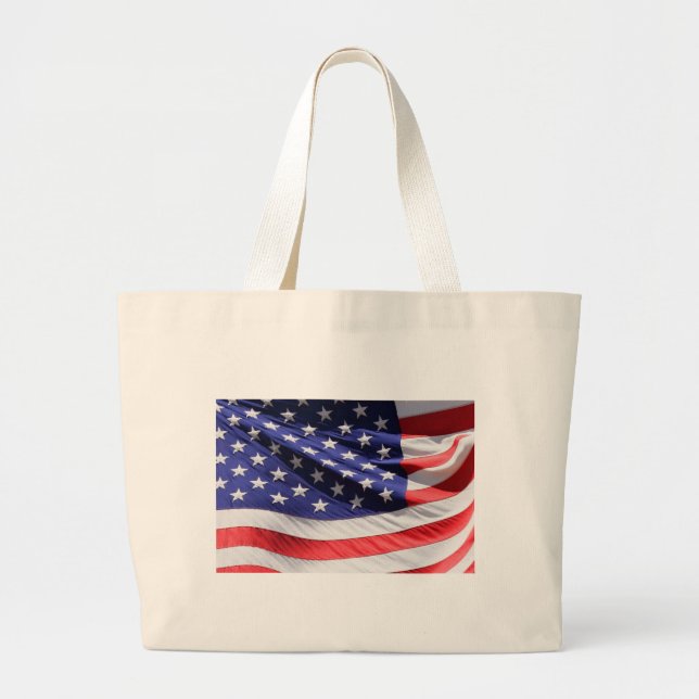 Grand Tote Bag Drapeau américain Fourre-tout (Devant)