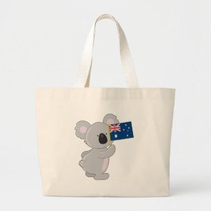 Grand Tote Bag Drapeau australien de Koala