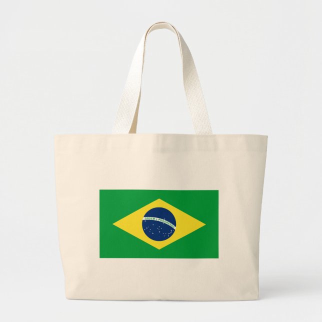 Grand Tote Bag drapeau brésilien (Devant)
