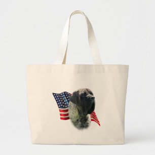 Grand Tote Bag Drapeau (brindle) de mastiff
