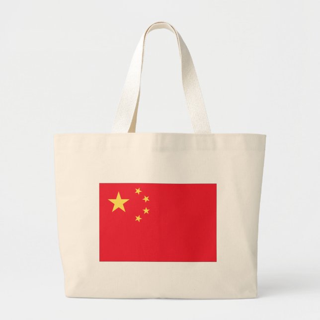 Grand Tote Bag Drapeau chinois (Devant)