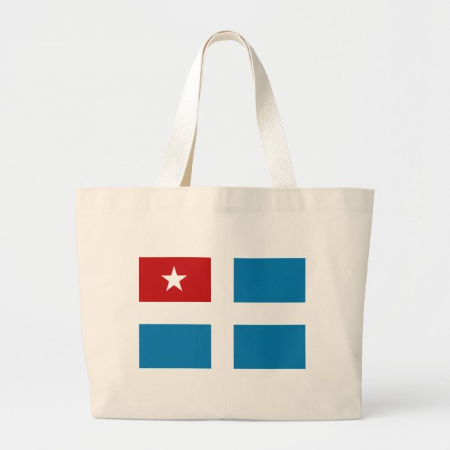 Grand Tote Bag Drapeau crétois d'état (Devant)