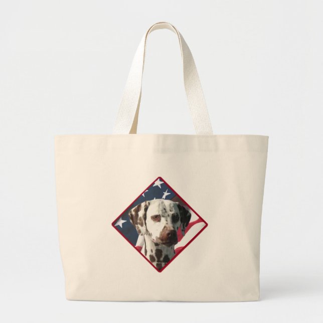 Grand Tote Bag Drapeau dalmate 2 (Devant)