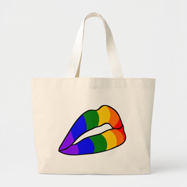 GRAND TOTE BAG DRAPEAU D'ARC-EN-CIEL (Devant)