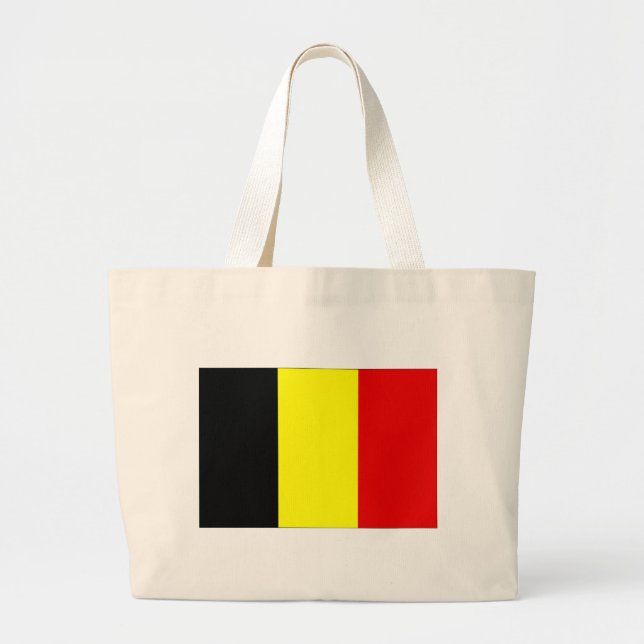 Grand Tote Bag Drapeau de Belgique (Devant)