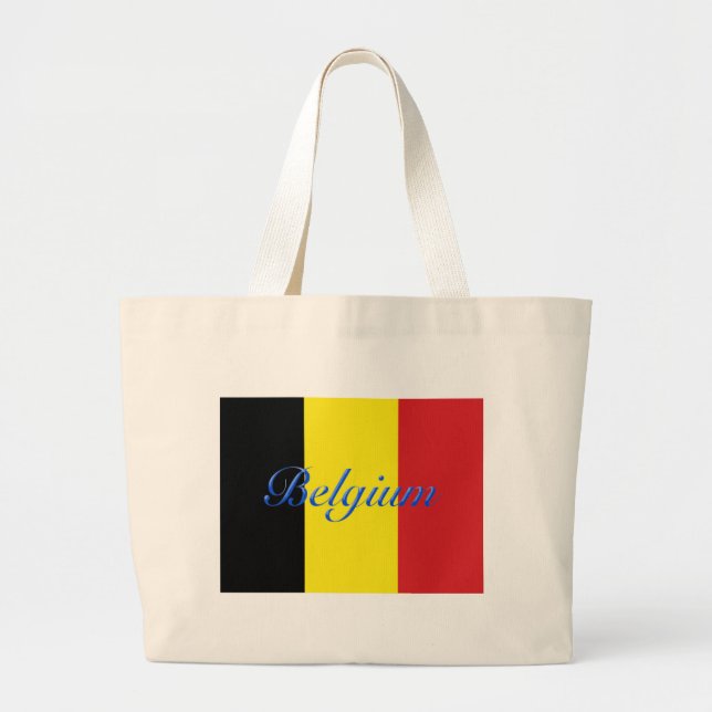 Grand Tote Bag Drapeau de Belgique (Devant)