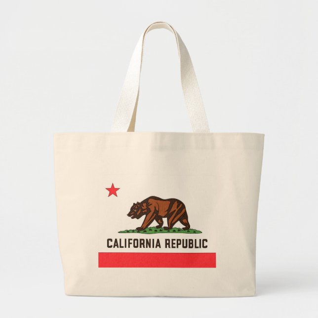 GRAND TOTE BAG DRAPEAU DE CALIFORNIE (Devant)