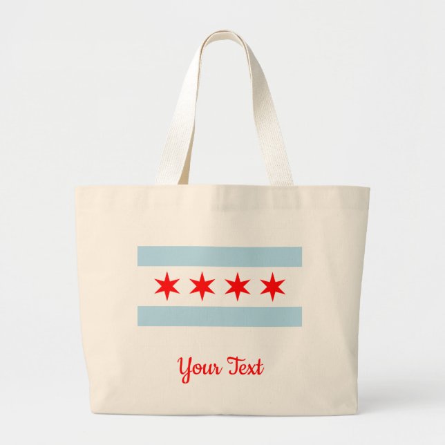 Grand Tote Bag Drapeau de Chicago, Illinois (Devant)