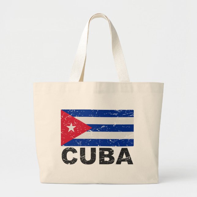 Grand Tote Bag Drapeau de cru du Cuba (Devant)