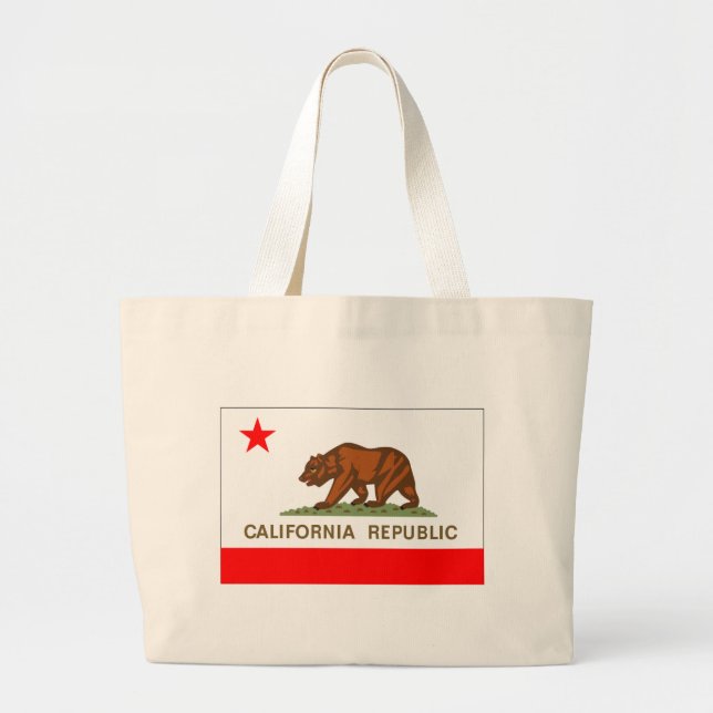 Grand Tote Bag Drapeau de la Californie (Devant)