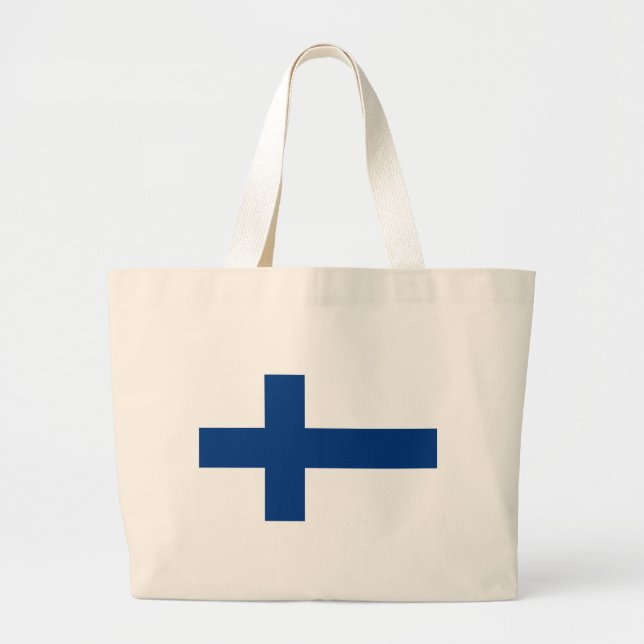 Grand Tote Bag Drapeau de la Finlande - Suomen lippu - Drapeau fi (Devant)