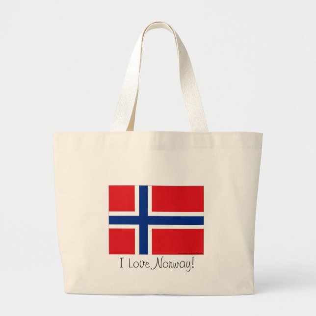 Grand Tote Bag Drapeau de la Norvège (Devant)
