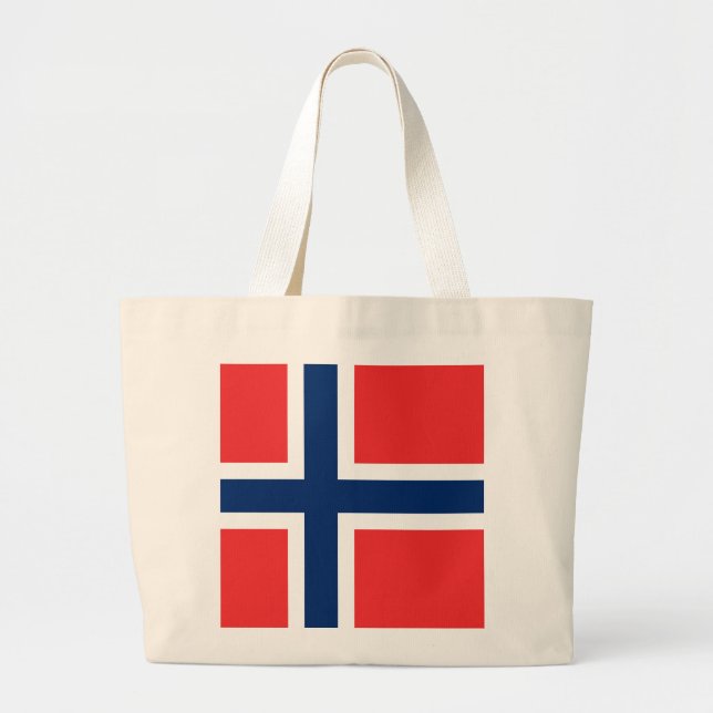 Grand Tote Bag Drapeau de la Norvège (Devant)