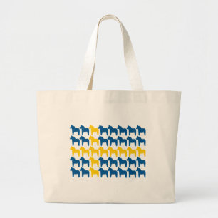 Grand Tote Bag Drapeau de la Suède de cheval de Dala