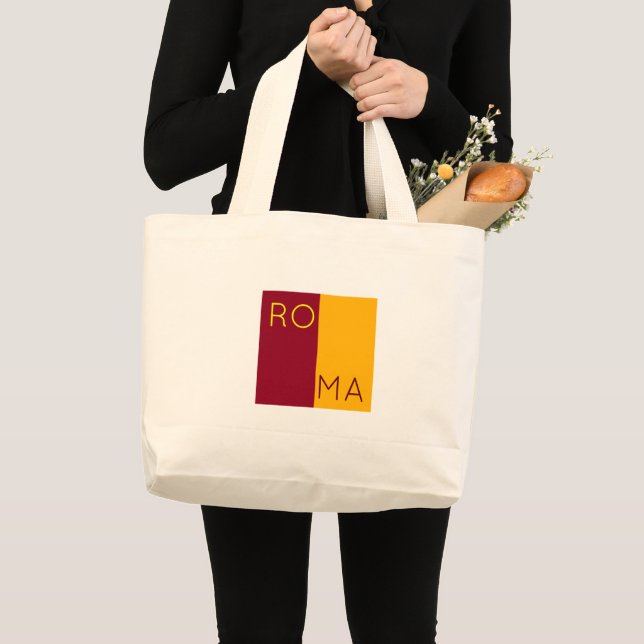 Grand Tote Bag Drapeau de la ville de Rome, Italie (Devant (produit))