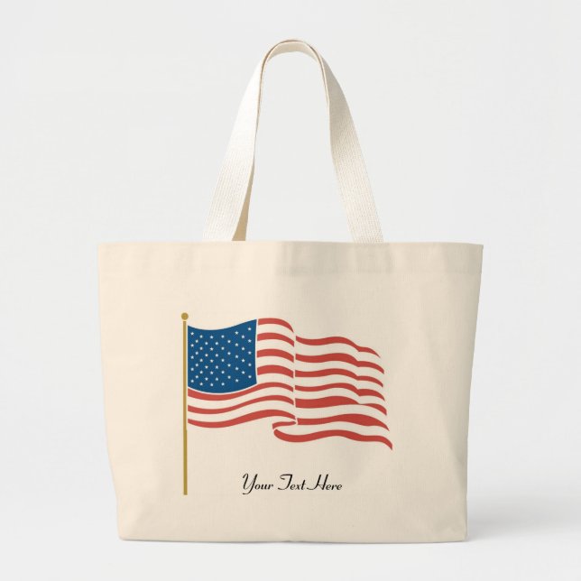 Grand Tote Bag Drapeau de l'Amérique (Devant)
