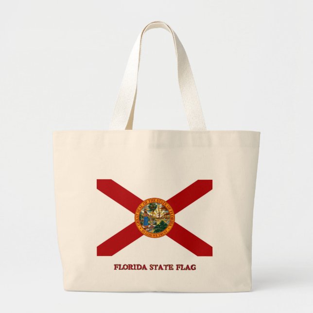 Grand Tote Bag Drapeau de l'État de Floride (Devant)