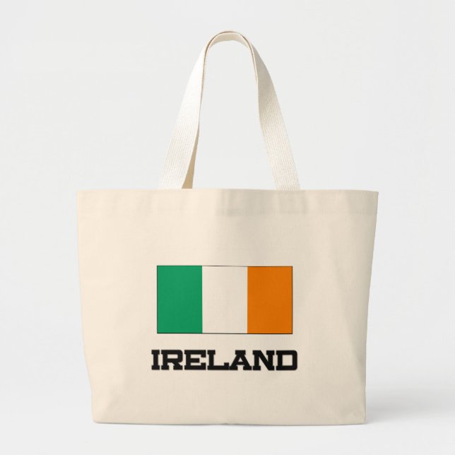 Grand Tote Bag Drapeau de l'Irlande (Devant)