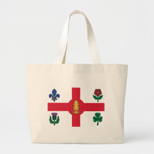 Grand Tote Bag Drapeau de Montréal (Québec)