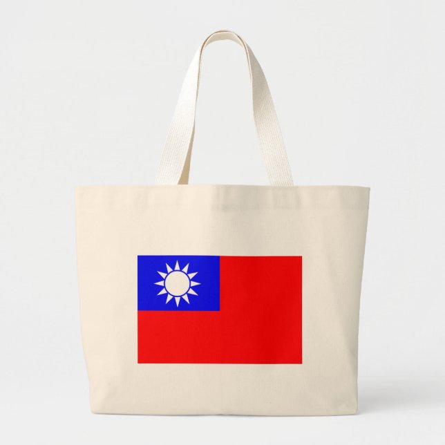 Grand Tote Bag Drapeau de Taïwan (Devant)