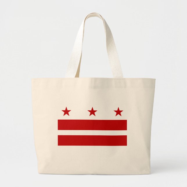 Grand Tote Bag Drapeau de Washington DC (Devant)