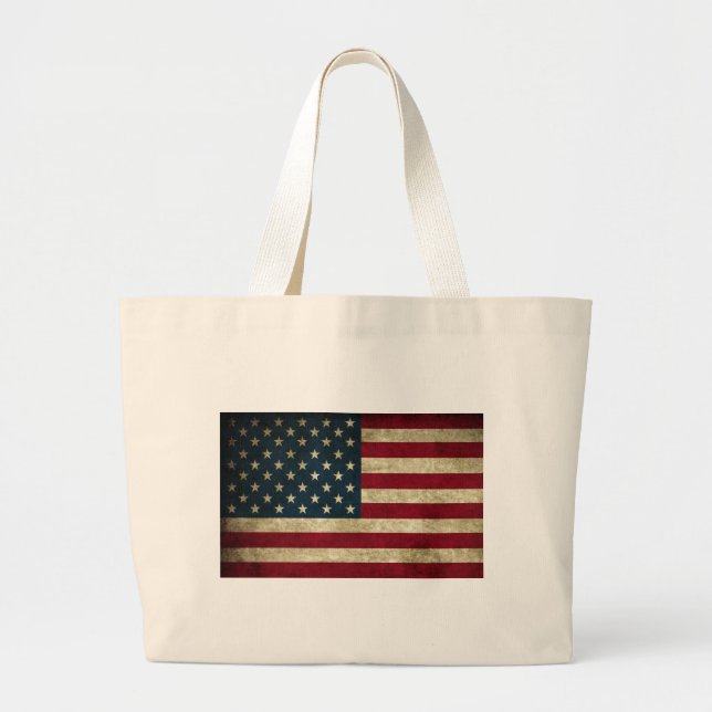Grand Tote Bag Drapeau des Etats-Unis (Devant)