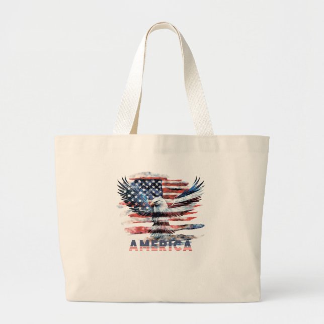 Grand Tote Bag Drapeau des États-Unis. Amérique (Devant)