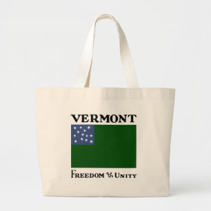 Grand Tote Bag Drapeau des Garçons de la Montagne Vermont