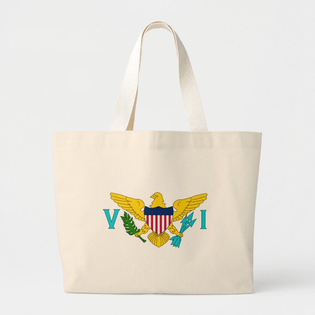 Grand Tote Bag Drapeau des îles Vierges américaines (Devant)