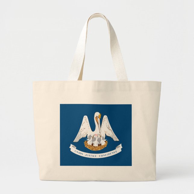 Grand Tote Bag Drapeau d'État de Louisiane (Devant)