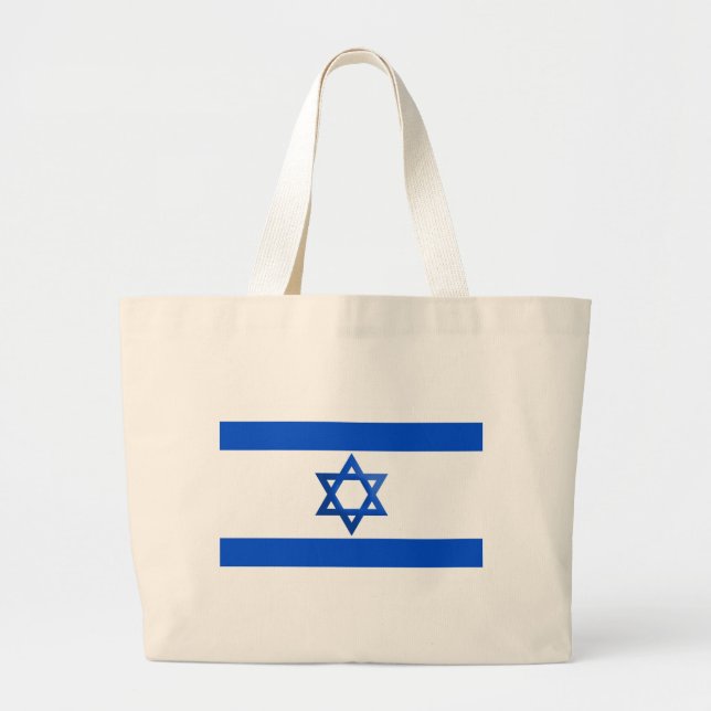 Grand Tote Bag Drapeau d'Israël (Devant)