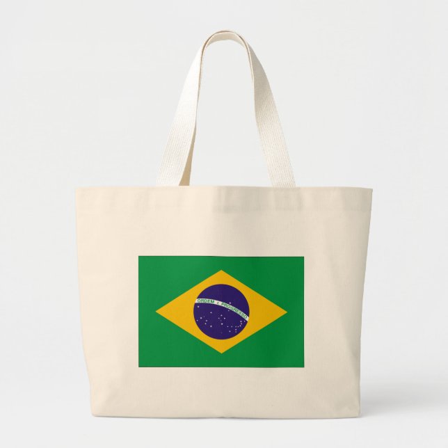 Grand Tote Bag Drapeau du Brésil (Devant)
