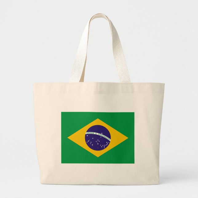 Grand Tote Bag Drapeau du Brésil (Devant)