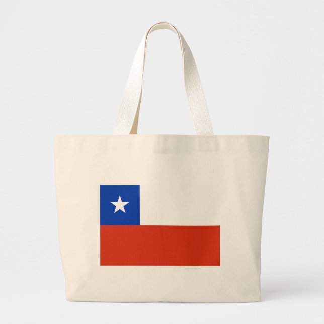 Grand Tote Bag Drapeau du Chili (Devant)