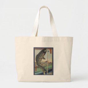 Grand Tote Bag Drapeau du Festival japonais du poisson Koi Hirosh