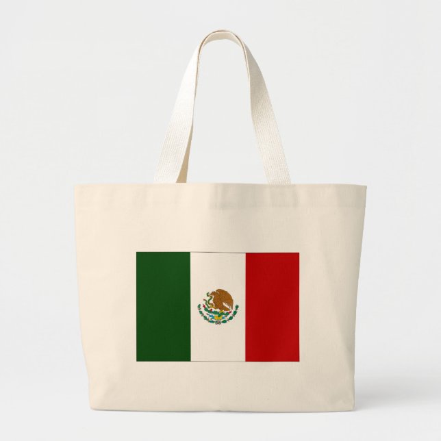 Grand Tote Bag Drapeau du Mexique (Devant)
