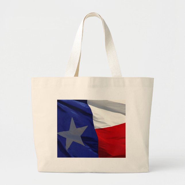 Grand Tote Bag Drapeau du Texas Pop Art (Devant)