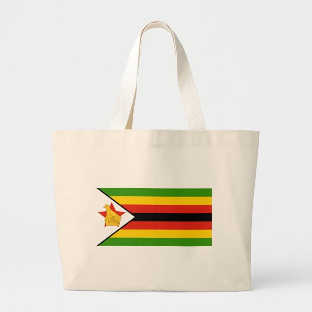 Grand Tote Bag drapeau du zimbabwe (Devant)