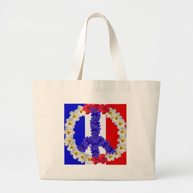 Grand Tote Bag drapeau français (Devant)