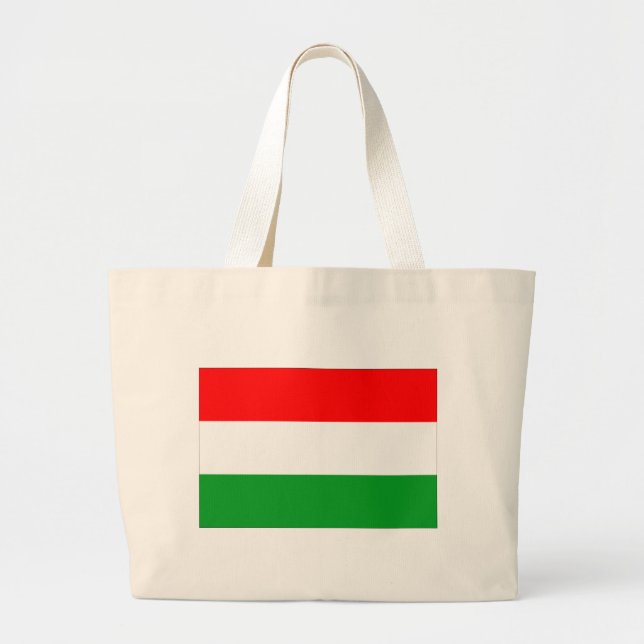 Grand Tote Bag Drapeau Hongrie (Devant)