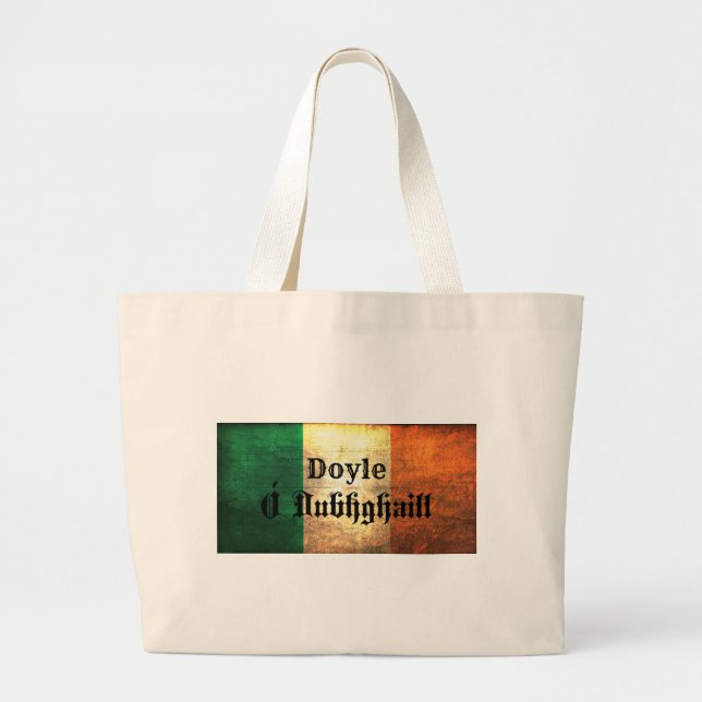 Grand Tote Bag Drapeau irlandais Doyle (Devant)